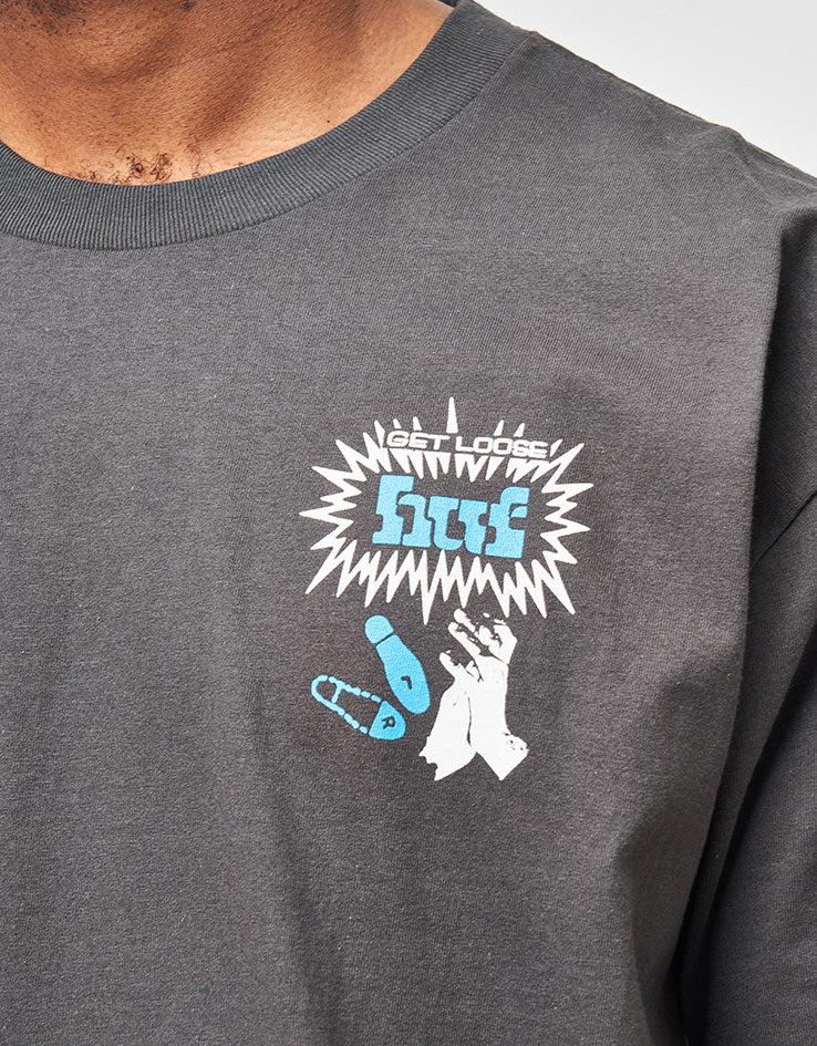 HUF Everybody Get Loose T-Shirt - Vintage Black - Image 4