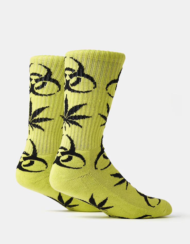 HUF Sector Plantlife Socks - Safety Green - Image 2