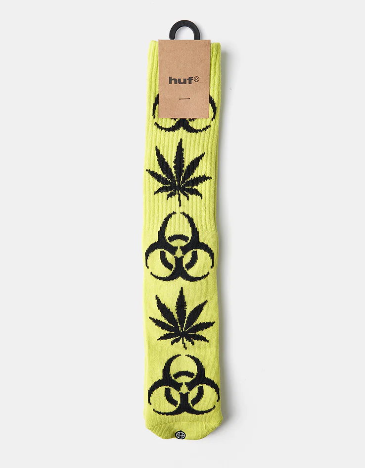 HUF Sector Plantlife Socks - Safety Green - Image 6