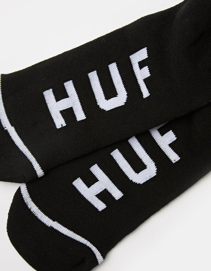 HUF Triple Triangle Crew Socks - Black - Image 4