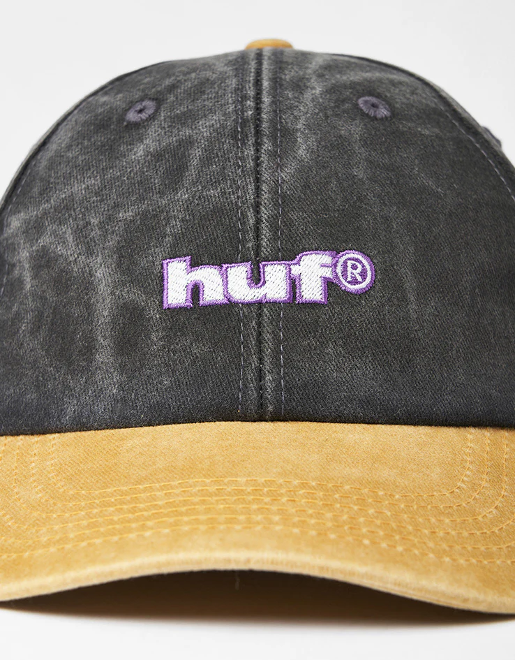 HUF Two Tone 89 Washed 6 Panel Cap - Black - Image 2