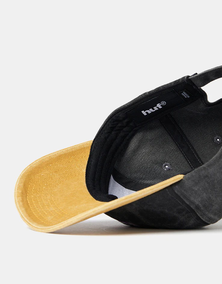 HUF Two Tone 89 Washed 6 Panel Cap - Black - Image 4