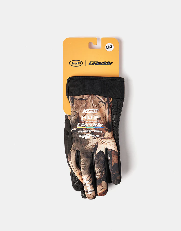 HUF x GReddy Racing Gloves - Camo - Image 3
