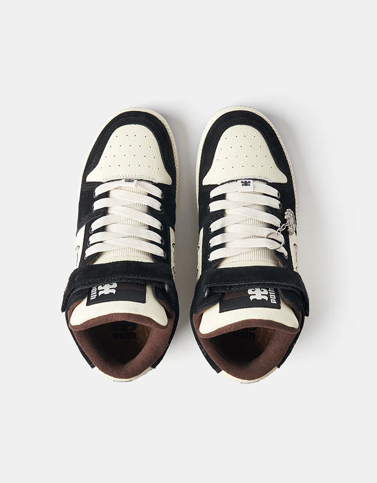 IPATH Grasshopper Skate Shoes - Black Suede & Cream - Image 2