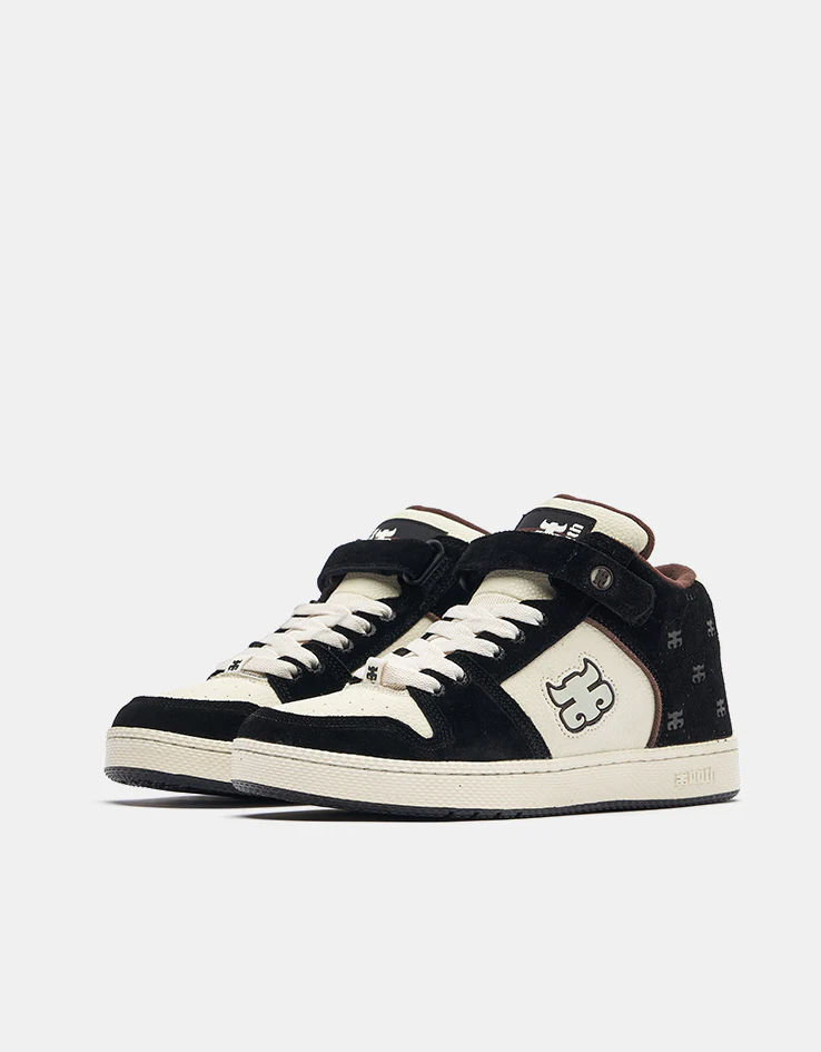 IPATH Grasshopper Skate Shoes - Black Suede & Cream - Image 3