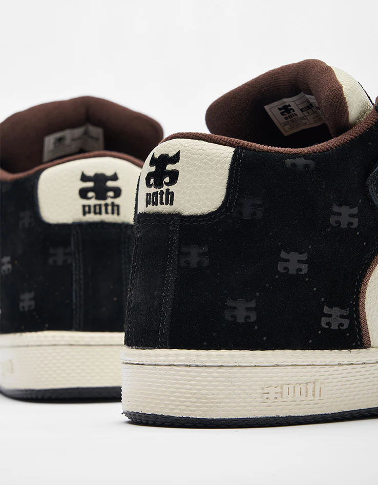 IPATH Grasshopper Skate Shoes - Black Suede & Cream - Image 6