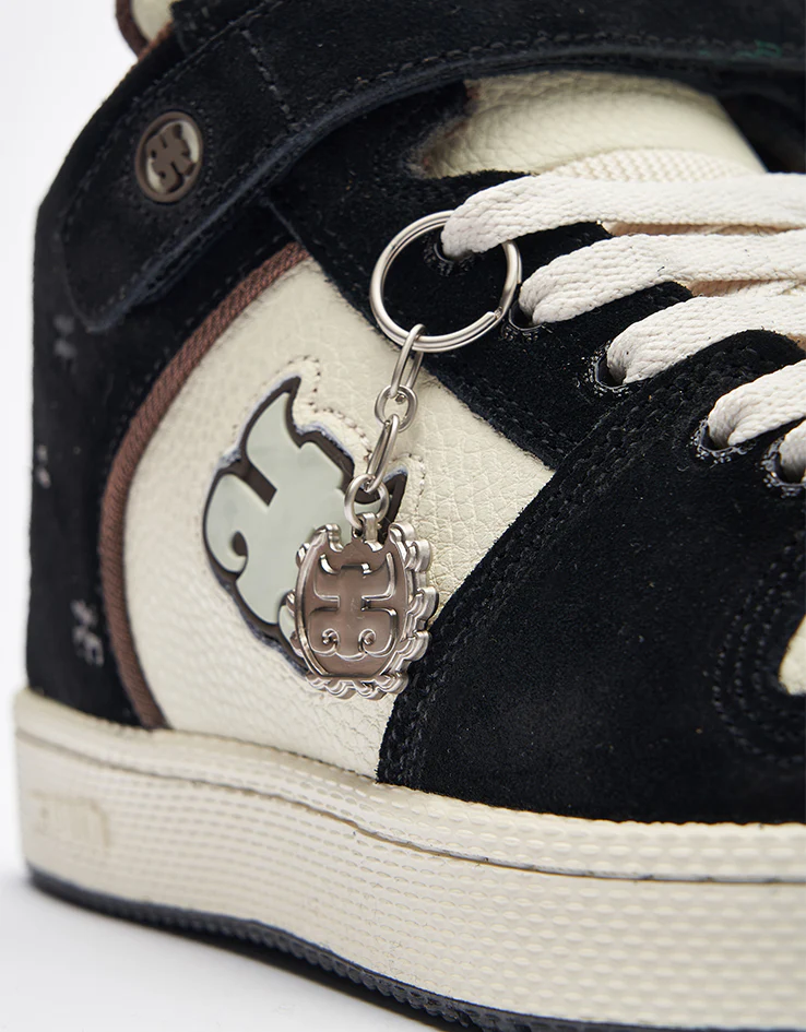 IPATH Grasshopper Skate Shoes - Black Suede & Cream - Image 7