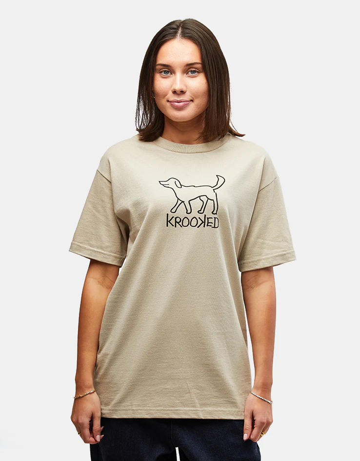 Krooked El Perro T-Shirt - Sand - Image 4