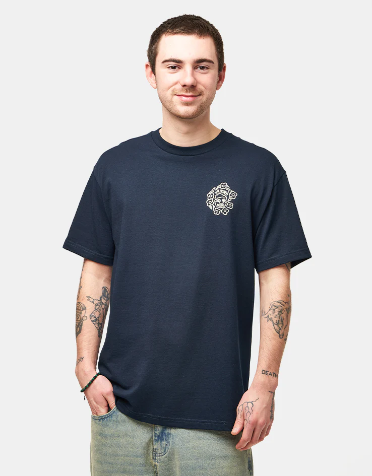 Krooked MG T-Shirt - True Navy/Cream/Multi - Image 2