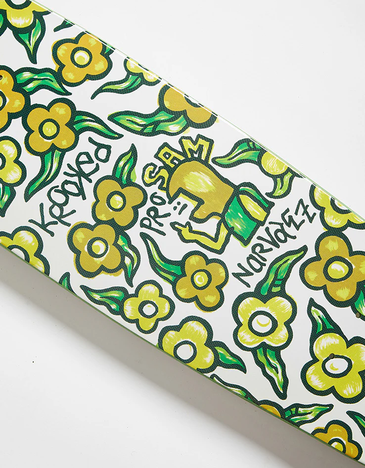 Krooked Narvaez Flowers Zinger Skateboard Deck - 7.75" - Image 2