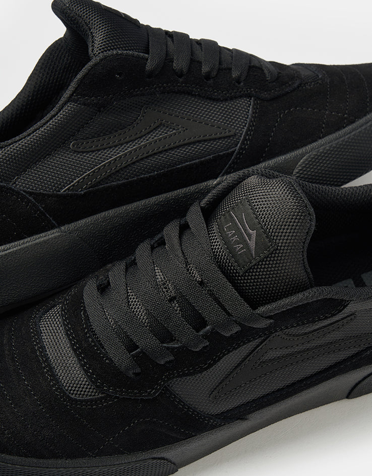 Lakai Cambridge Skate Shoes - Black/Black Suede - Image 4