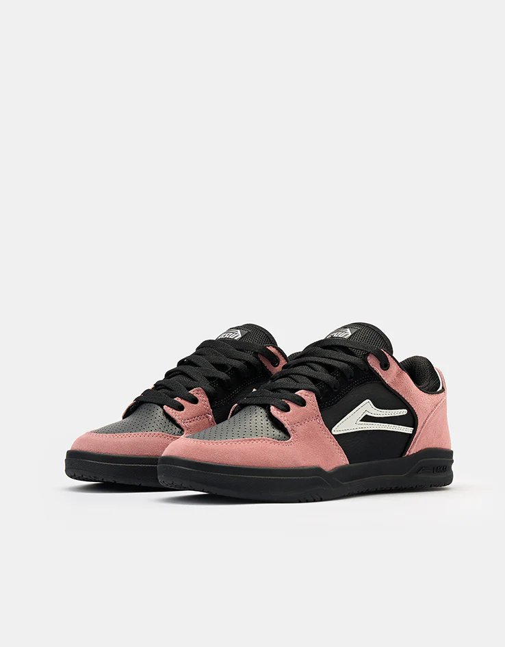 Lakai Joslin Telford Low Skate Shoes - Bridal Rose/White/Black - Image 3