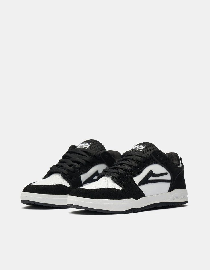 Lakai Telford Low Skate Shoes - Black/White - Image 3