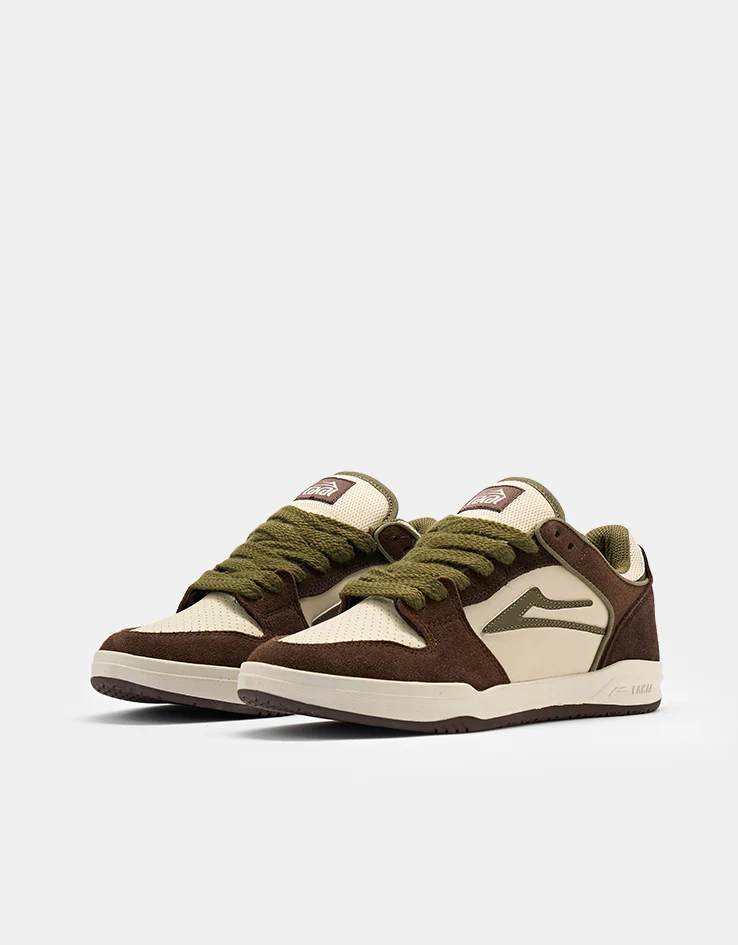 Lakai Telford Low Skate Shoes -  Chestnut Brown/Birch Suede - Image 3