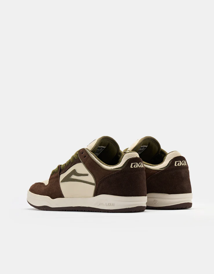 Lakai Telford Low Skate Shoes -  Chestnut Brown/Birch Suede - Image 4