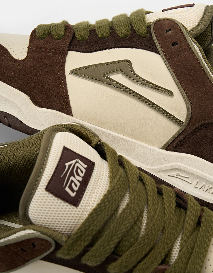 Lakai Telford Low Skate Shoes -  Chestnut Brown/Birch Suede - Image 7