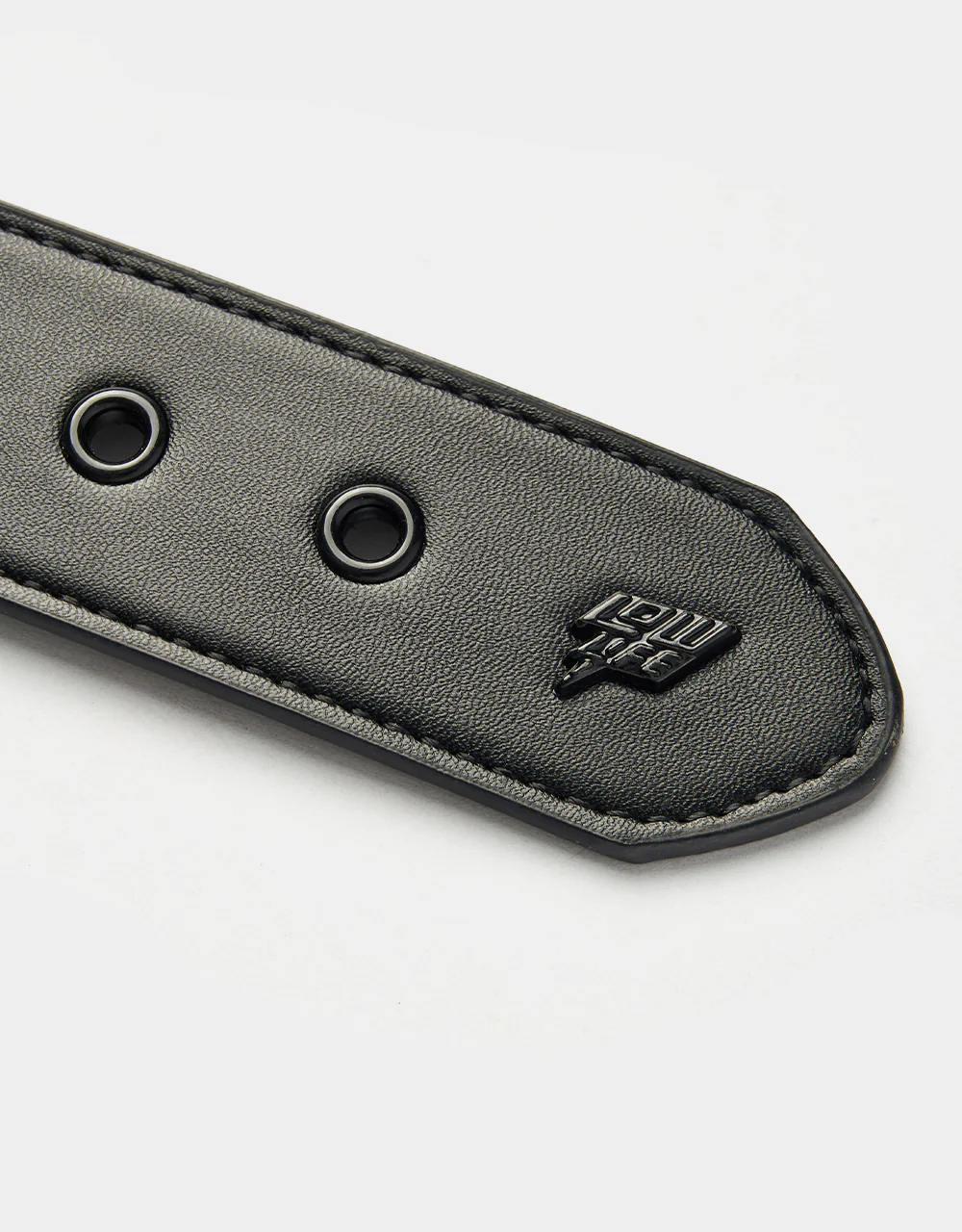 Lowlife Triple S Studded Leather Belt - Black and White - Image 5