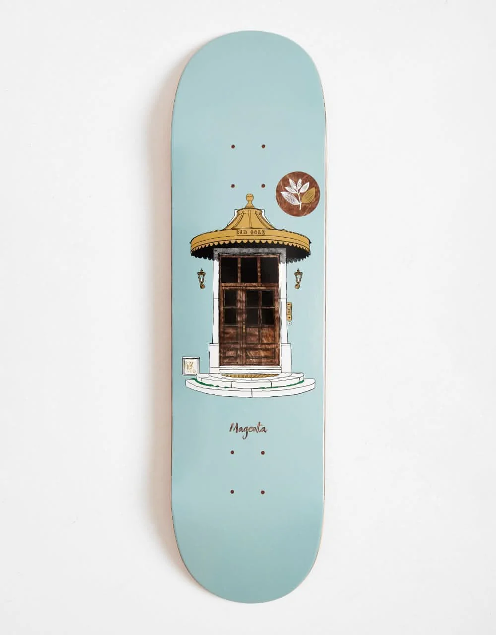 Magenta Ben & Glen Door Skateboard Deck - 8.4"