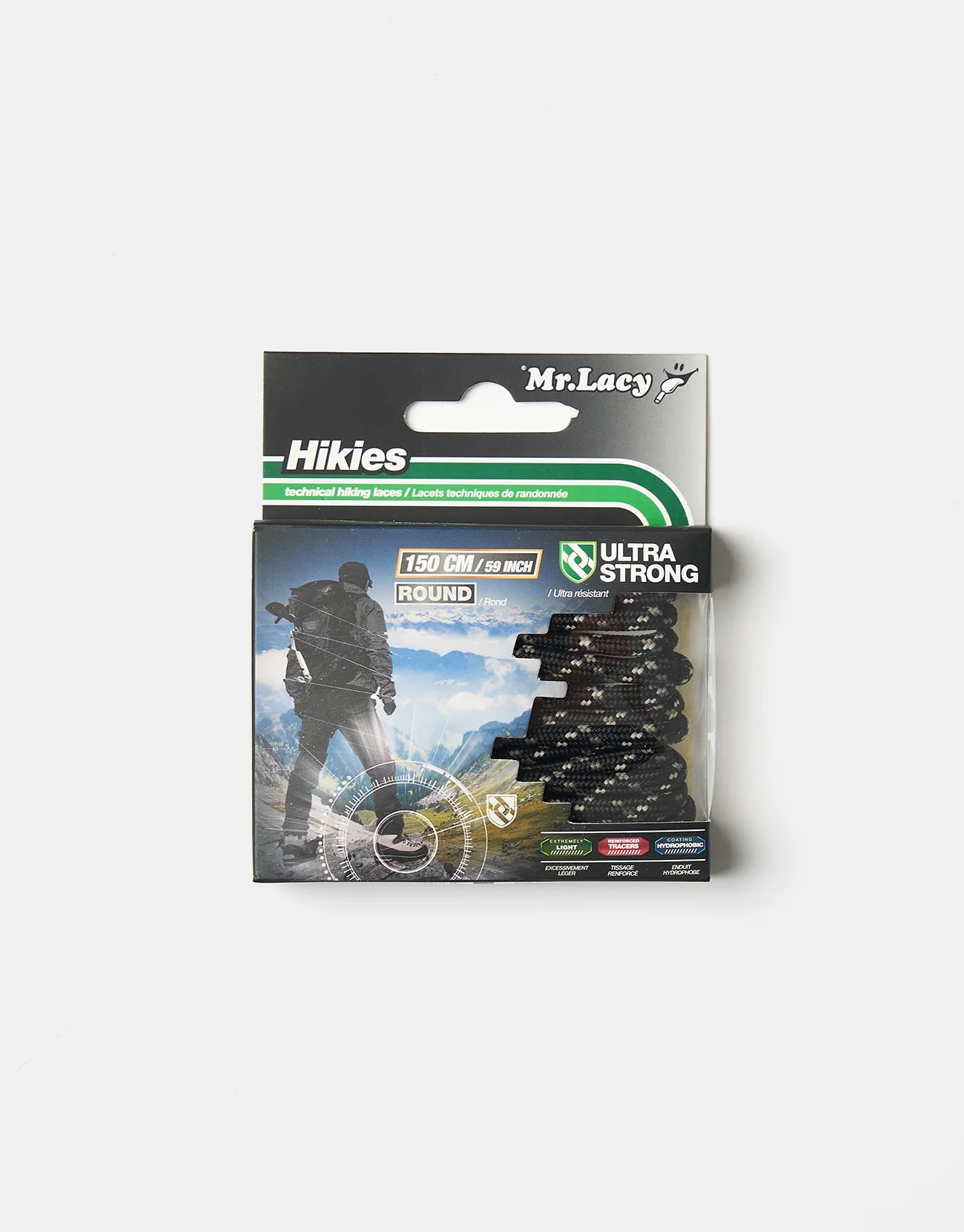 Mr. Lacy Hikies Round Laces - Black/Grey/Light Grey