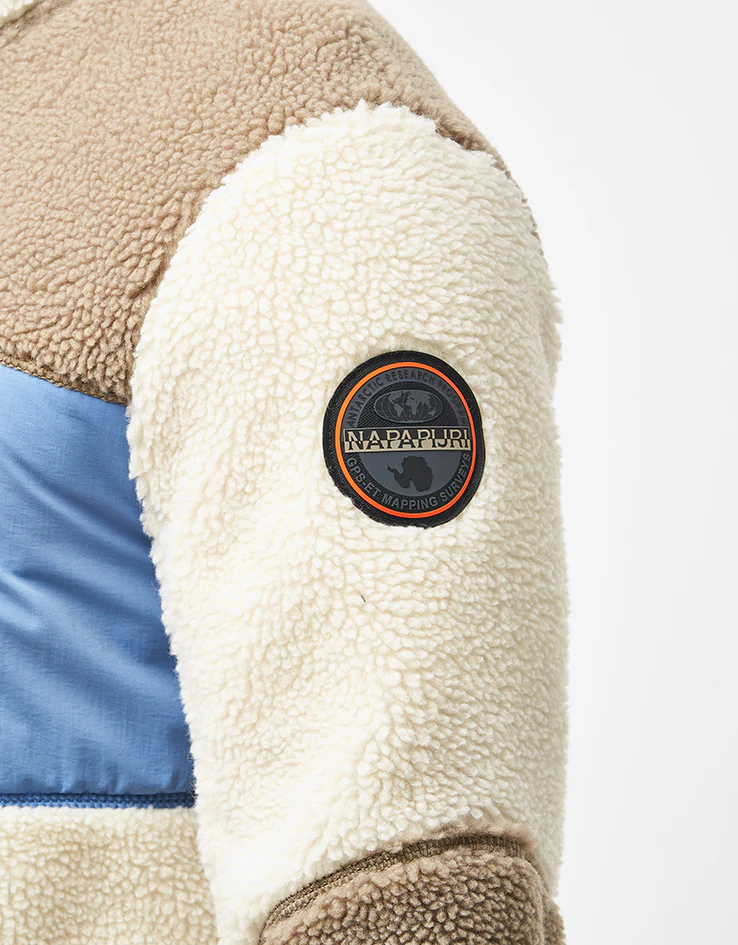 Napapijri Yupik Full Zip Fleece - White Heron/Will Gray/Light Blue - Image 4