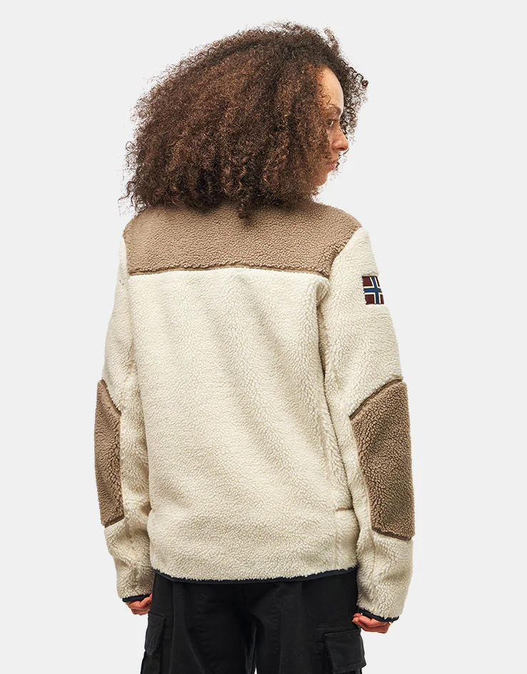 Napapijri Yupik Full Zip Fleece - White Heron/Will Gray/Light Blue - Image 8