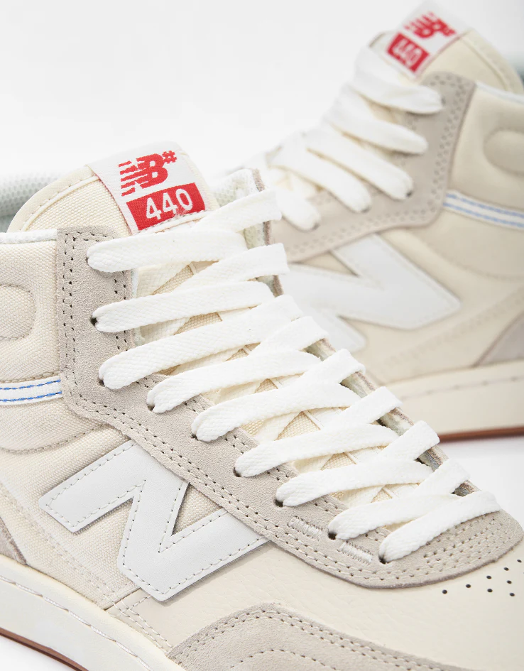New Balance Numeric 440 High Skate Shoes - Sea Salt/White - Image 6