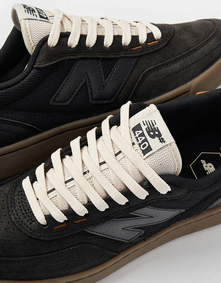 New Balance Numeric 440 Skate Shoes - Black/Orange/Gum - Image 7