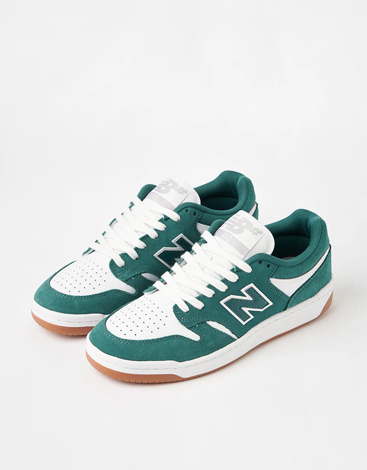New Balance Numeric 480 Skate Shoes - Vintage Teal/White - Image 3