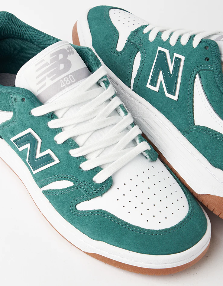 New Balance Numeric 480 Skate Shoes - Vintage Teal/White - Image 4