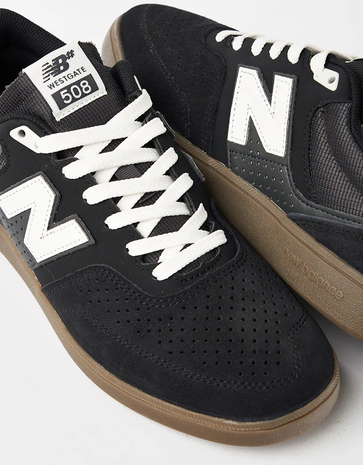 New Balance Numeric 508 Brandon Westgate Skate Shoes - Black/Gum - Image 3