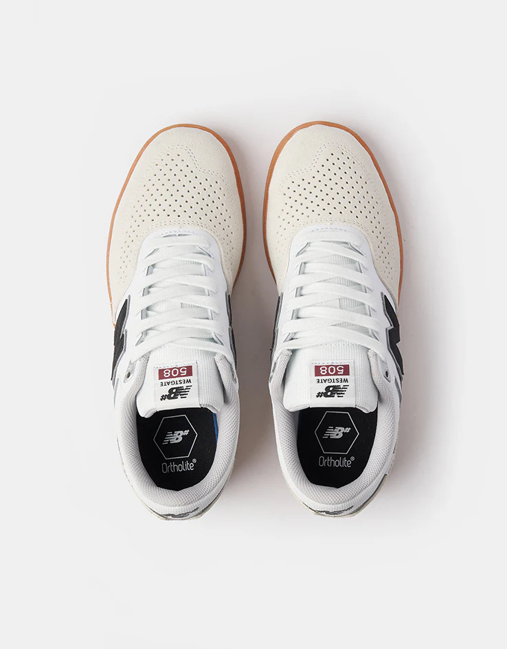 New Balance Numeric 508 Brandon Westgate Skate Shoes - White/Black/Gum - Image 2