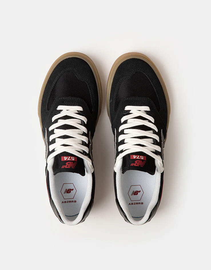 New Balance Numeric 574 Skate Shoes - Black/White - Image 2