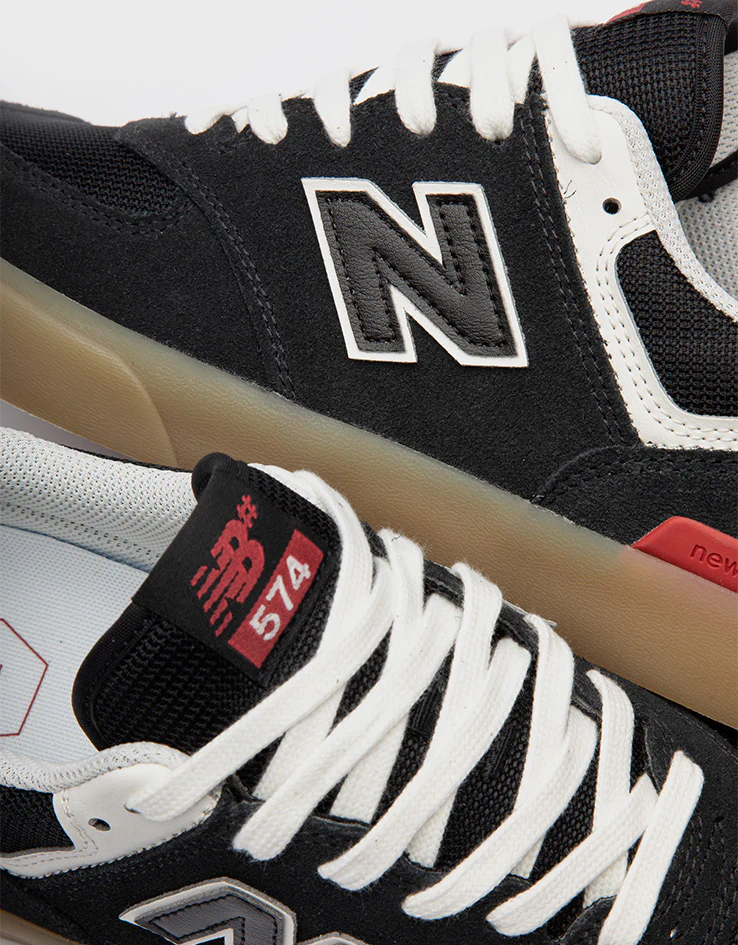 New Balance Numeric 574 Skate Shoes - Black/White - Image 6