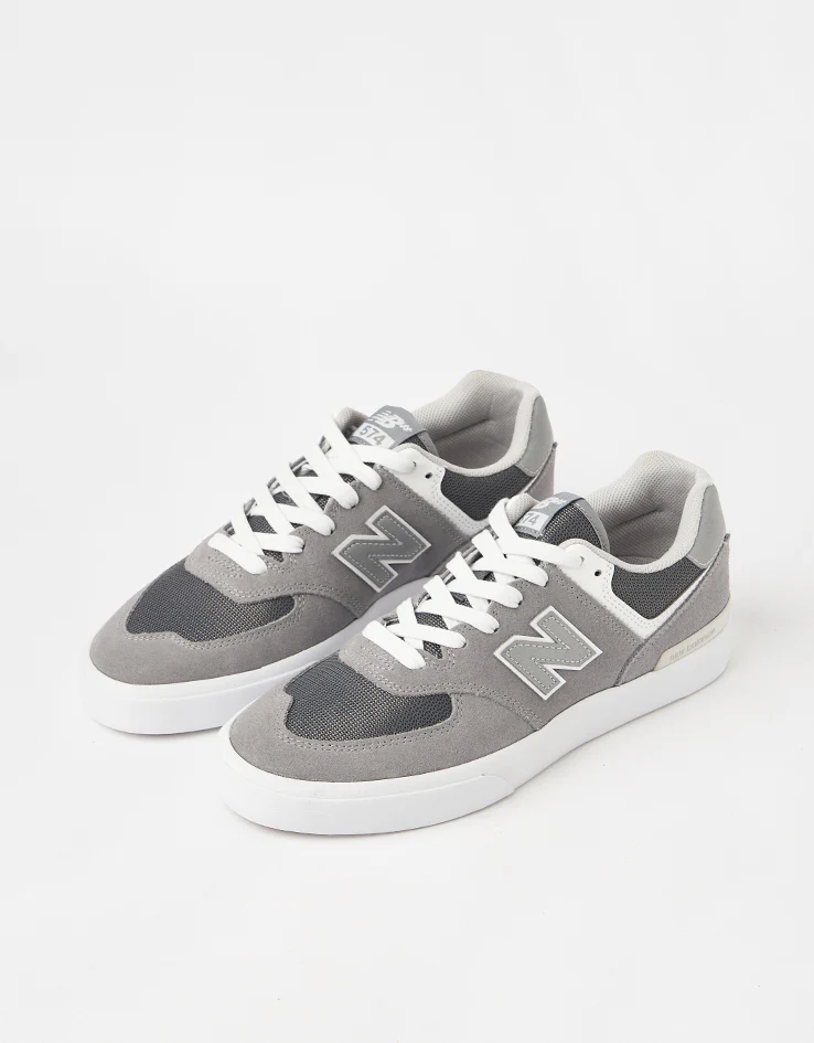 New Balance Numeric 574 Skate Shoes - Grey/White - Image 3