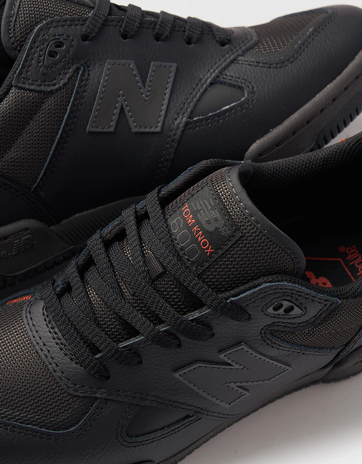 New Balance Numeric 600 Tom Knox Skate Shoes - Black/Orange - Image 6