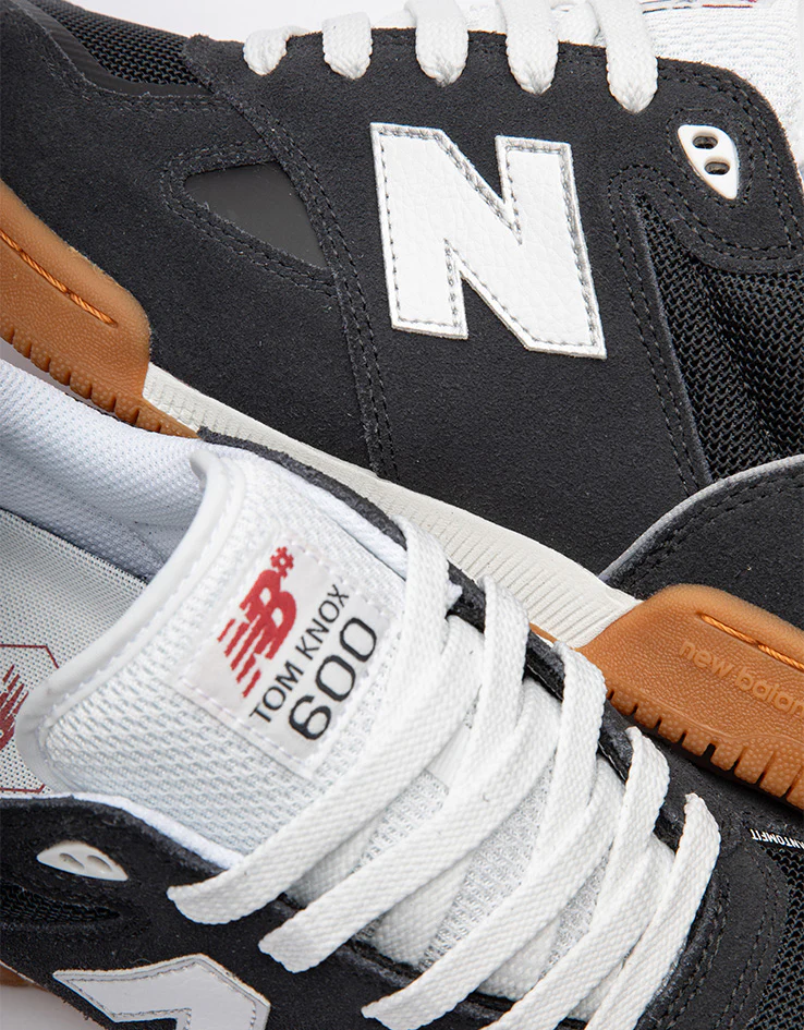New Balance Numeric 600 Tom Knox Skate Shoes - Dark Grey/White - Image 6