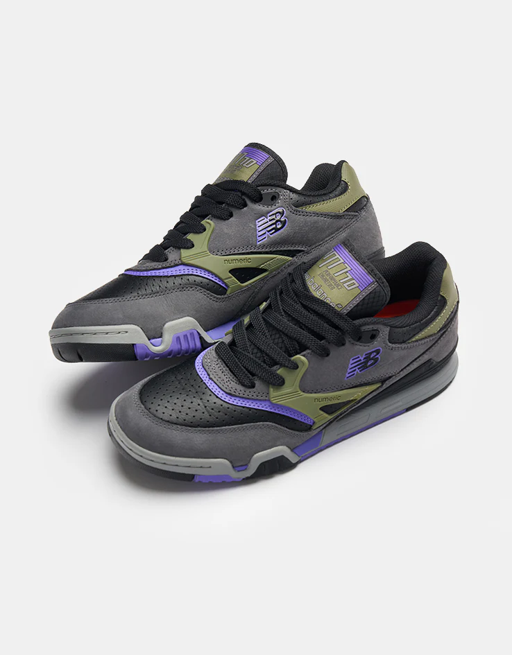 New Balance Numeric 770 Skate Shoes - Grey/Olive Purple-Black - Image 4
