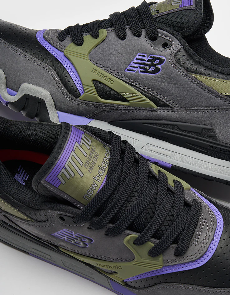 New Balance Numeric 770 Skate Shoes - Grey/Olive Purple-Black - Image 7