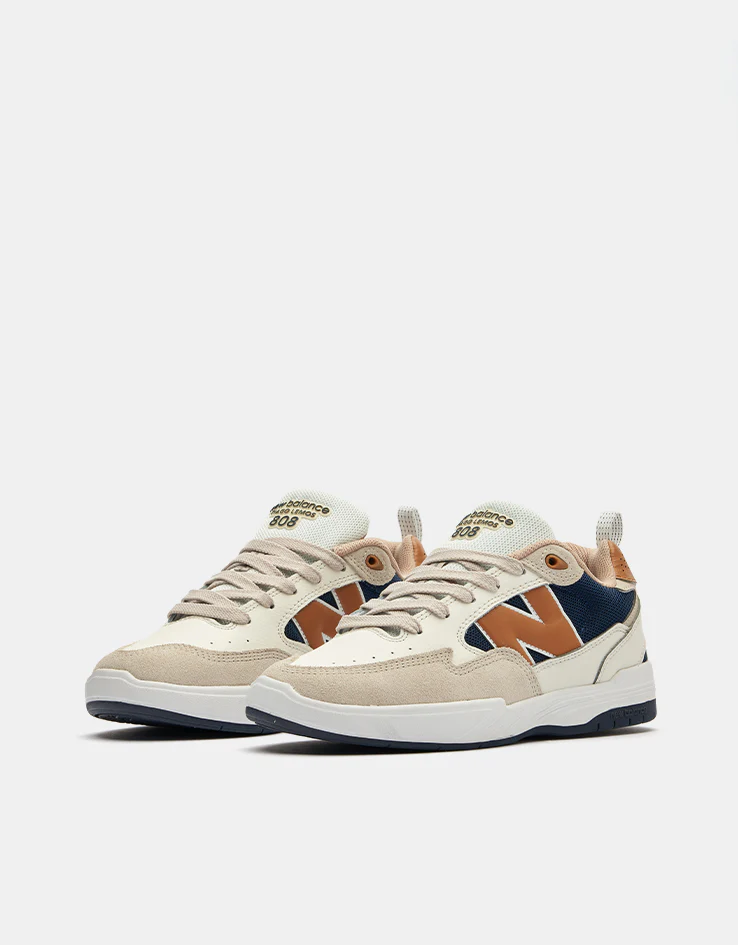 New Balance Numeric 808 Light Tiago Lemos Skate Shoes - Sea Salt/Navy - Image 3