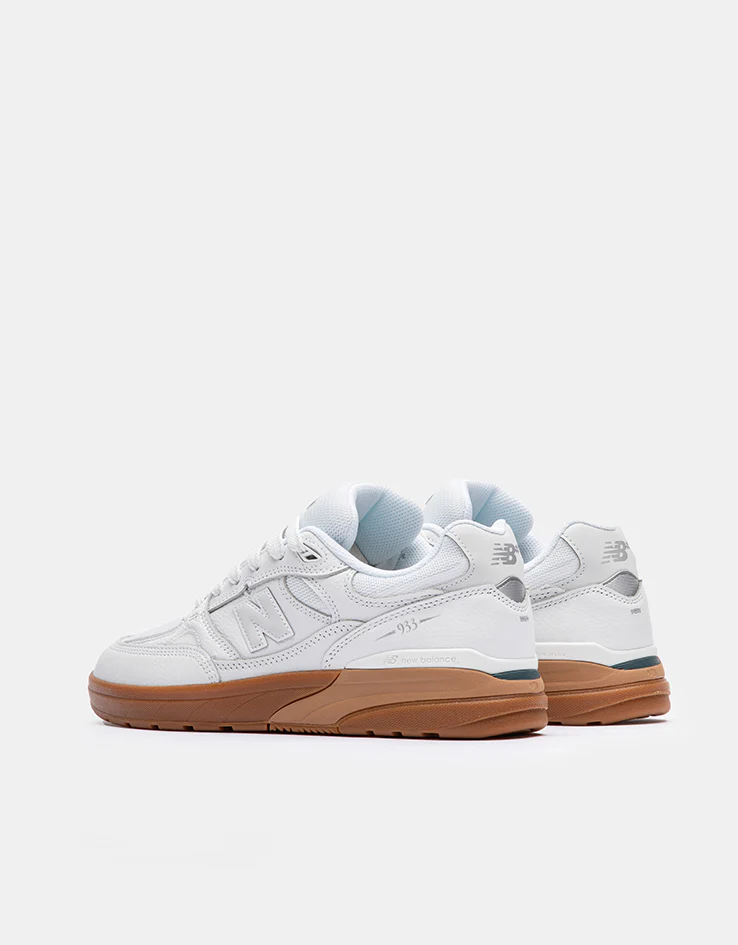 New Balance Numeric 933 Andrew Reynolds Skate Shoes - White/Gum - Image 4