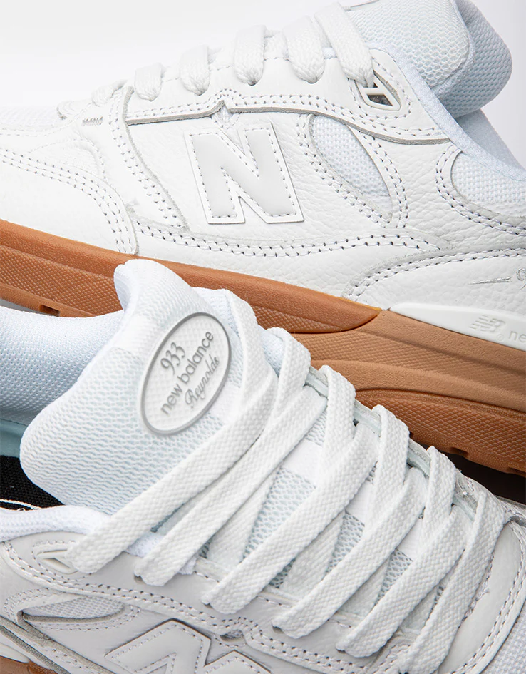 New Balance Numeric 933 Andrew Reynolds Skate Shoes - White/Gum - Image 6