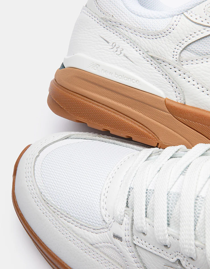 New Balance Numeric 933 Andrew Reynolds Skate Shoes - White/Gum - Image 7