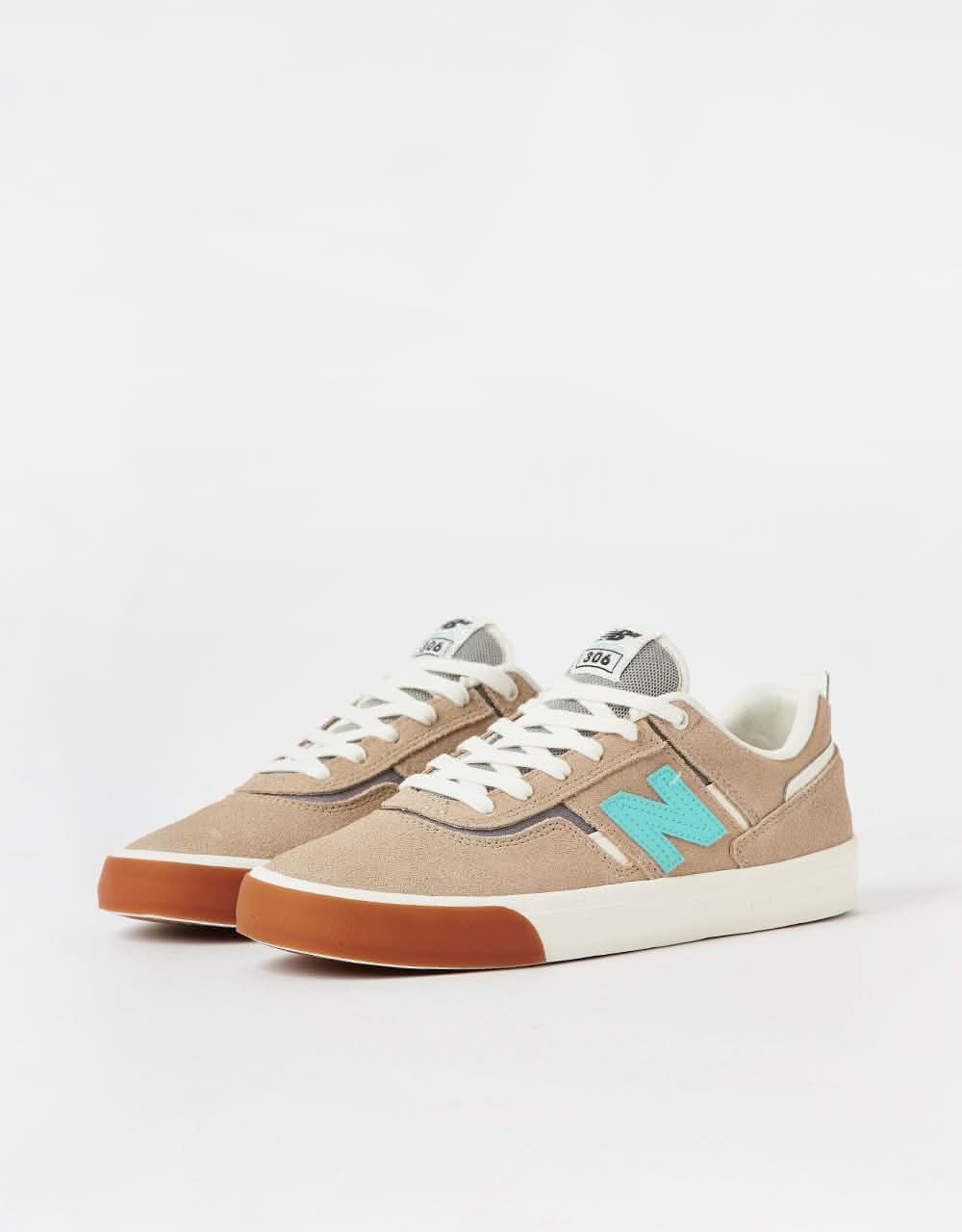 New Balance Numeric Jamie Foy 306 Skate Shoes - Tan/Turquoise - Image 4