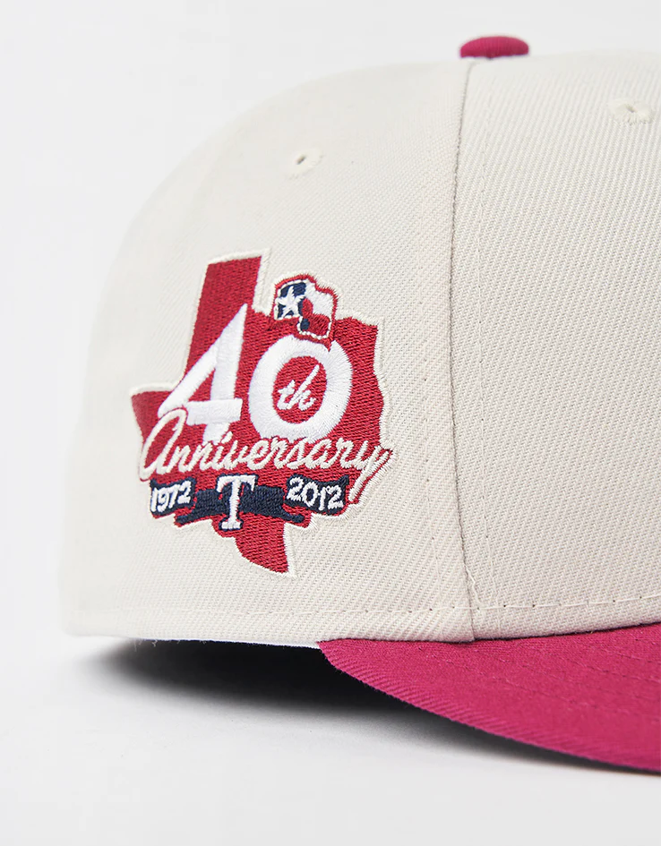 New Era Texas Rangers Pin 59Fifty® LP Fitted Cap - Ivory/Red - Image 5