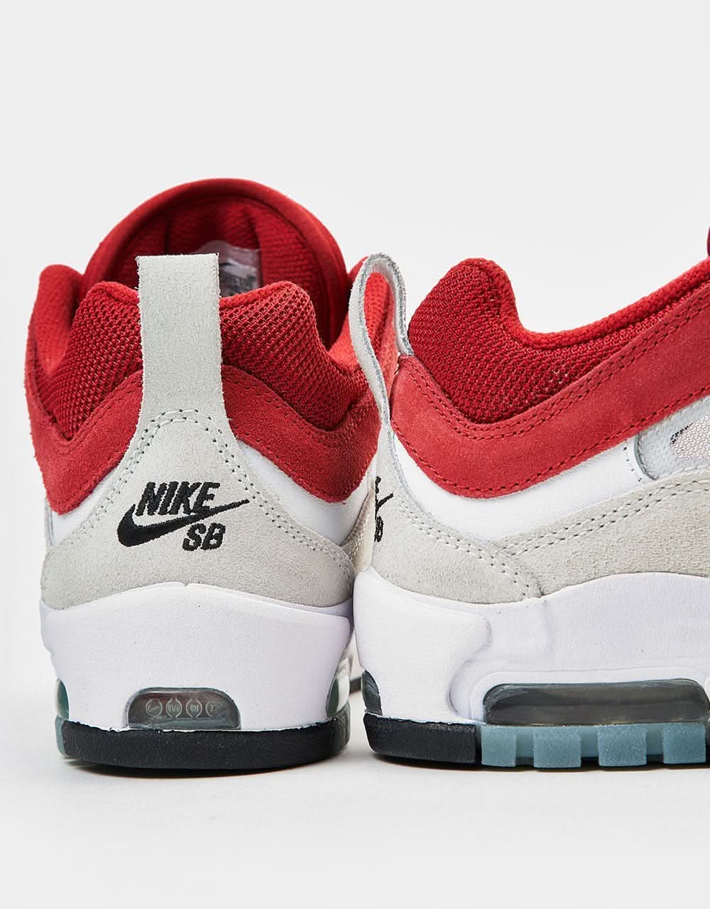 Nike SB Air Max Ishod Skate Shoes - White/Varsity Red-Summit White-Varsity Red-Black - Image 9