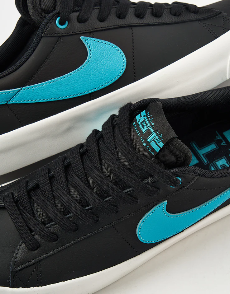 Nike SB Blazer Low Pro GT Skate Shoes - Black/Dusty Cactus-Black-Summit White - Image 7