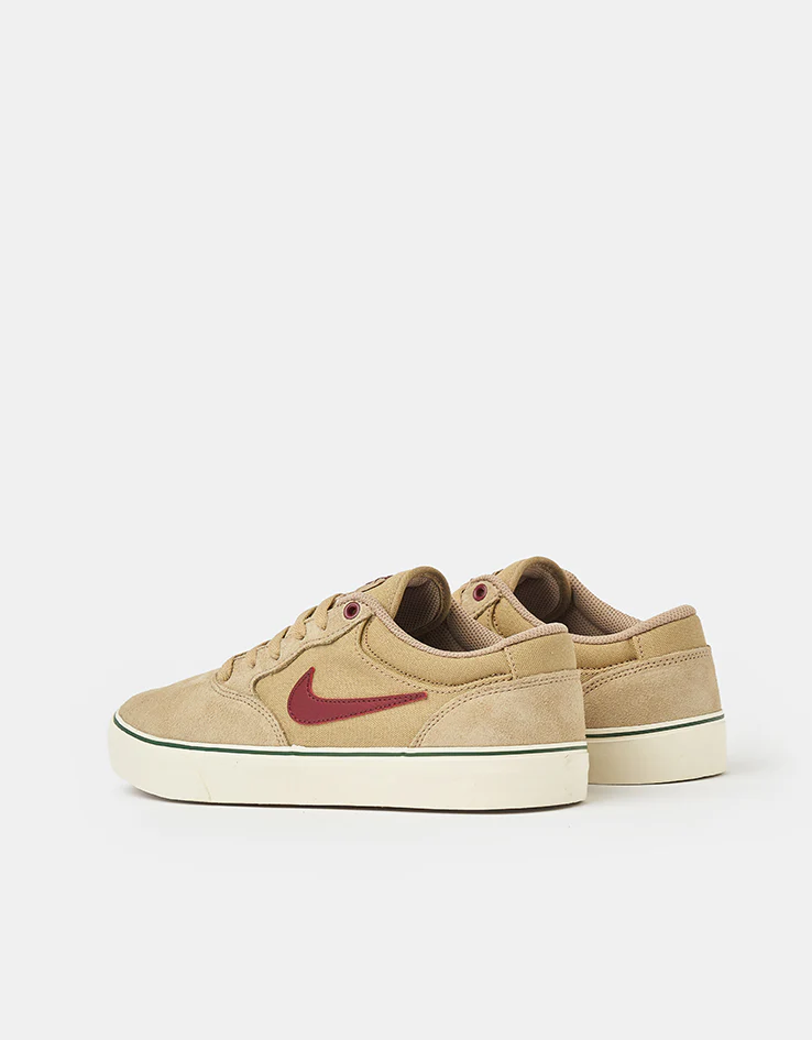 Nike SB Chron 2 Skate Shoes - Parachute Beige/Dark Team Red - Image 4