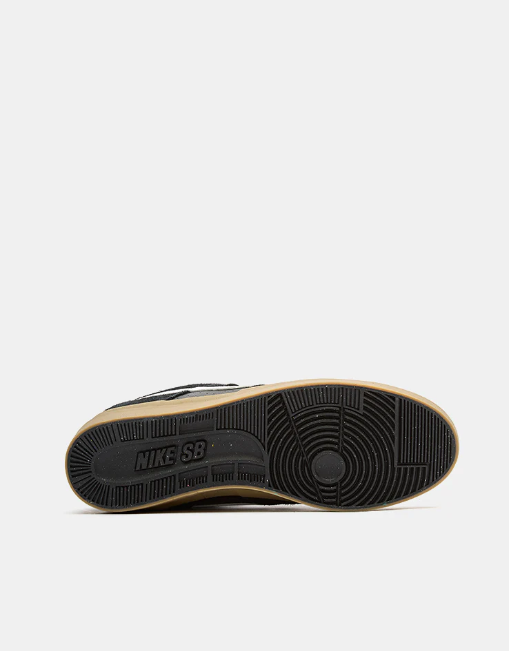 Nike SB Delta Force Vulc Skate Shoes - Black/White-Gum Light Brown-Dark Grey - Image 8