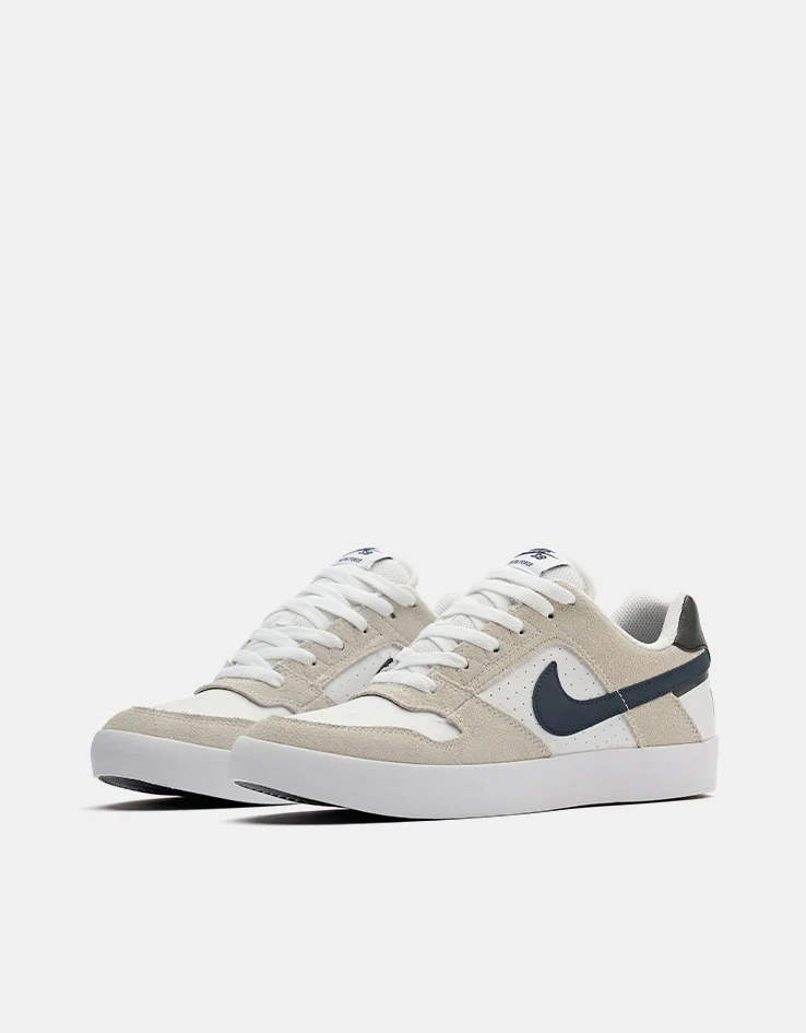 Nike SB Delta Force Vulc Skate Shoes - White/Thunder Blue-Black - Image 3
