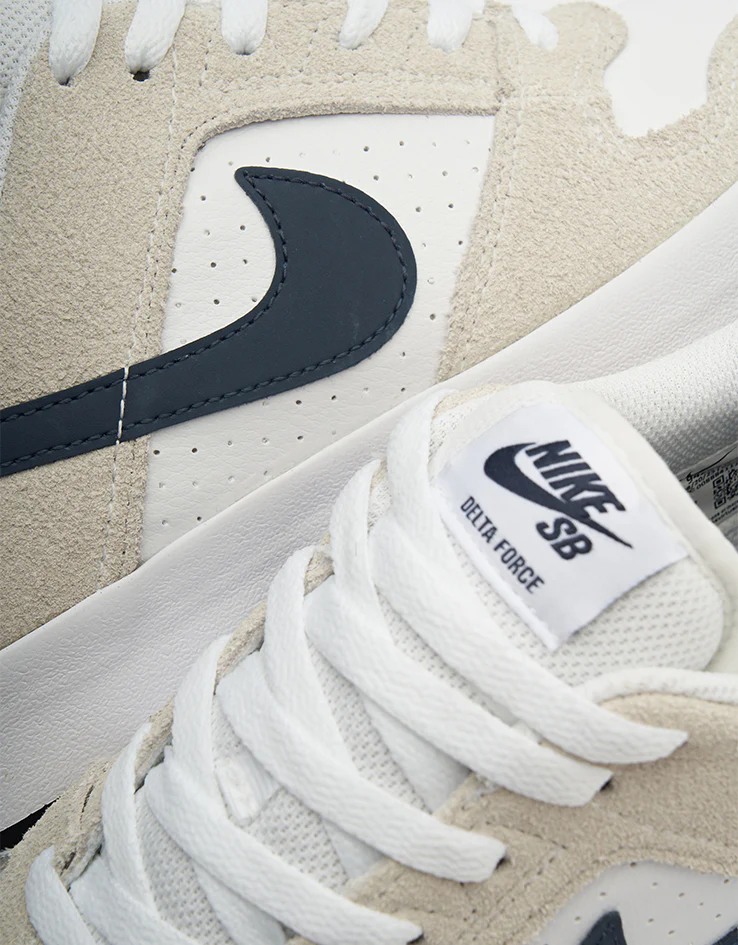 Nike SB Delta Force Vulc Skate Shoes - White/Thunder Blue-Black - Image 6